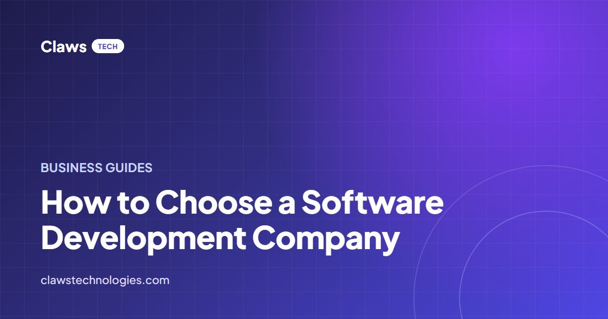 How to Choose a Software Development Company — article cover