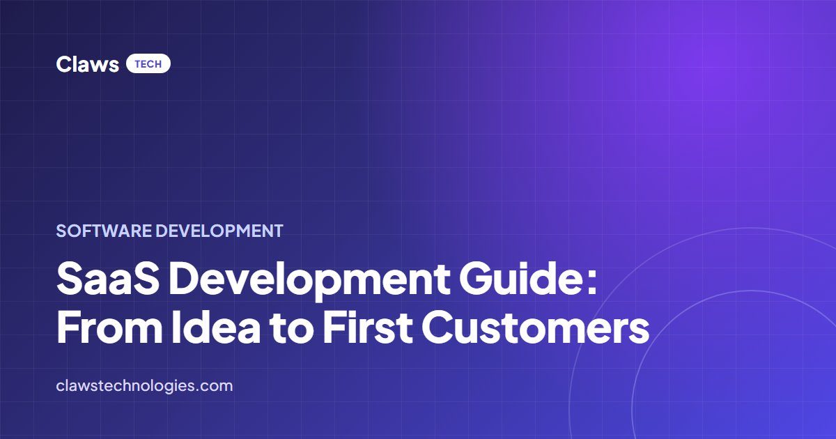SaaS Development Guide: From Idea to First Customers — article cover