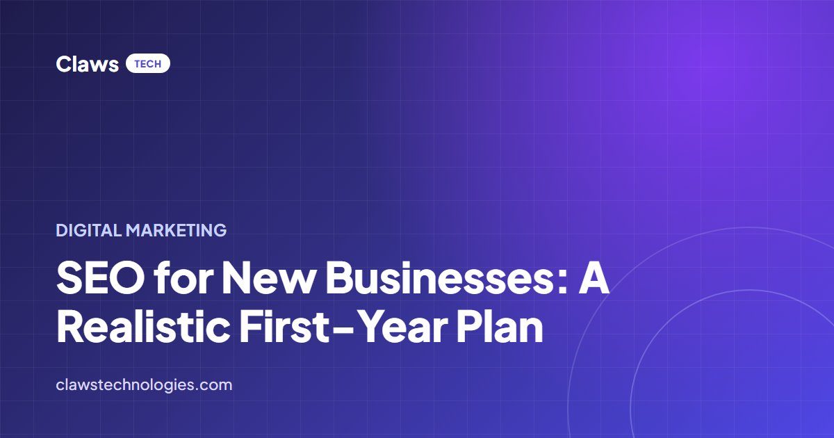SEO for New Businesses: A Realistic First-Year Plan — article cover